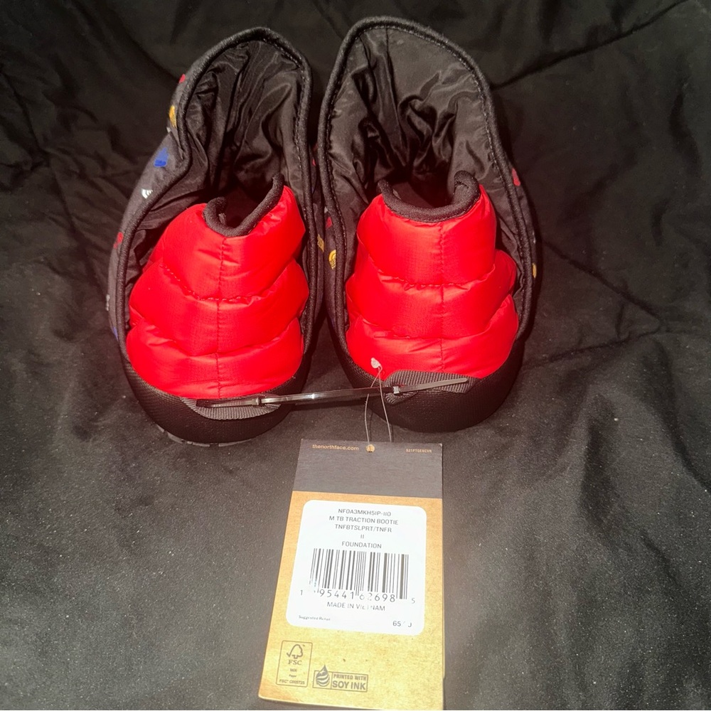 The North Face Black Quilted Loafers with Multicolor Accents - Picture 3 of 8